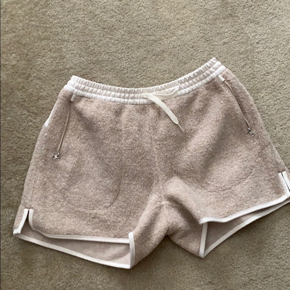 Outdoor voices oatmeal mega fleece shorts